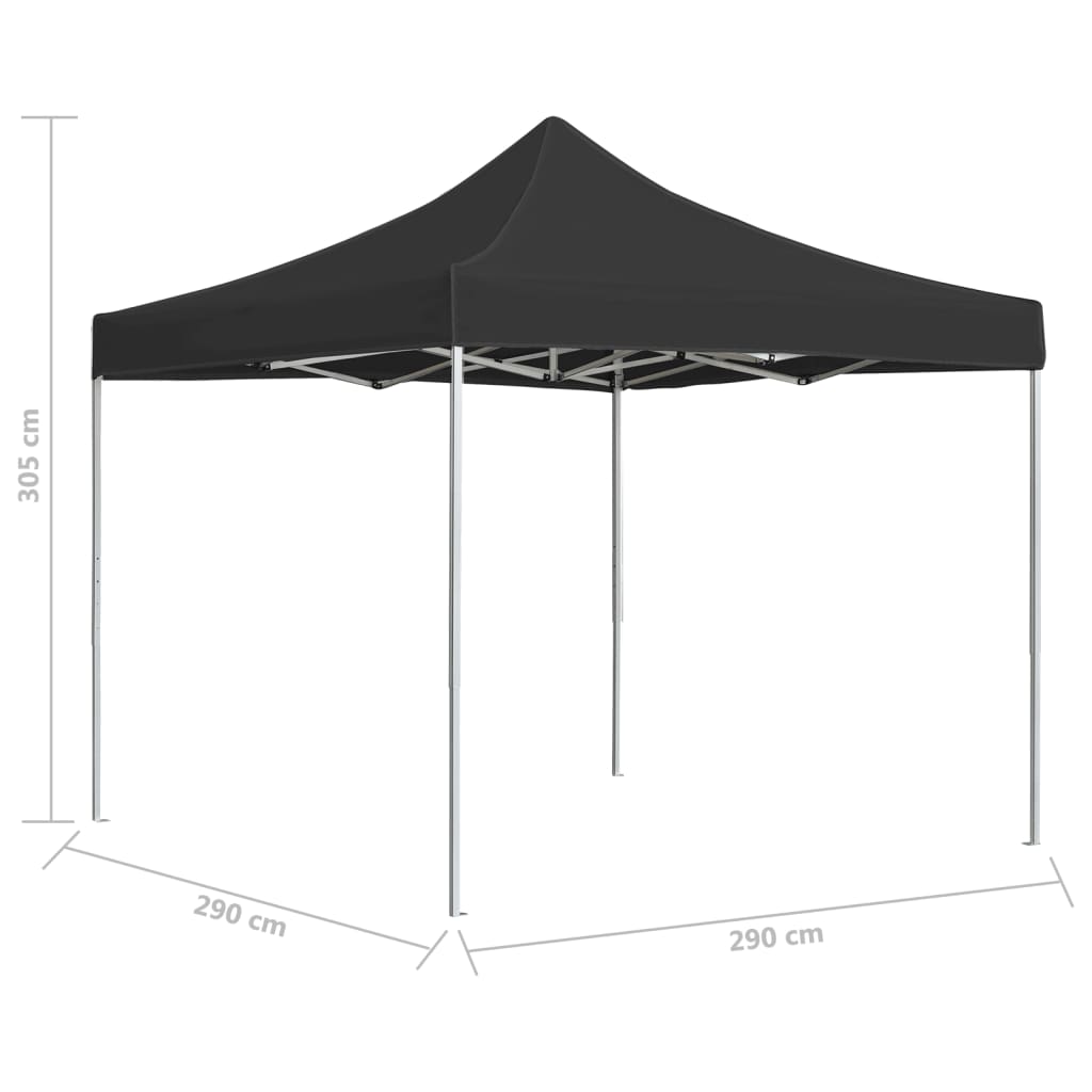 Cort de petrecere pliabil profesional, antracit, 3x3m, aluminiu GartenMobel Dekor
