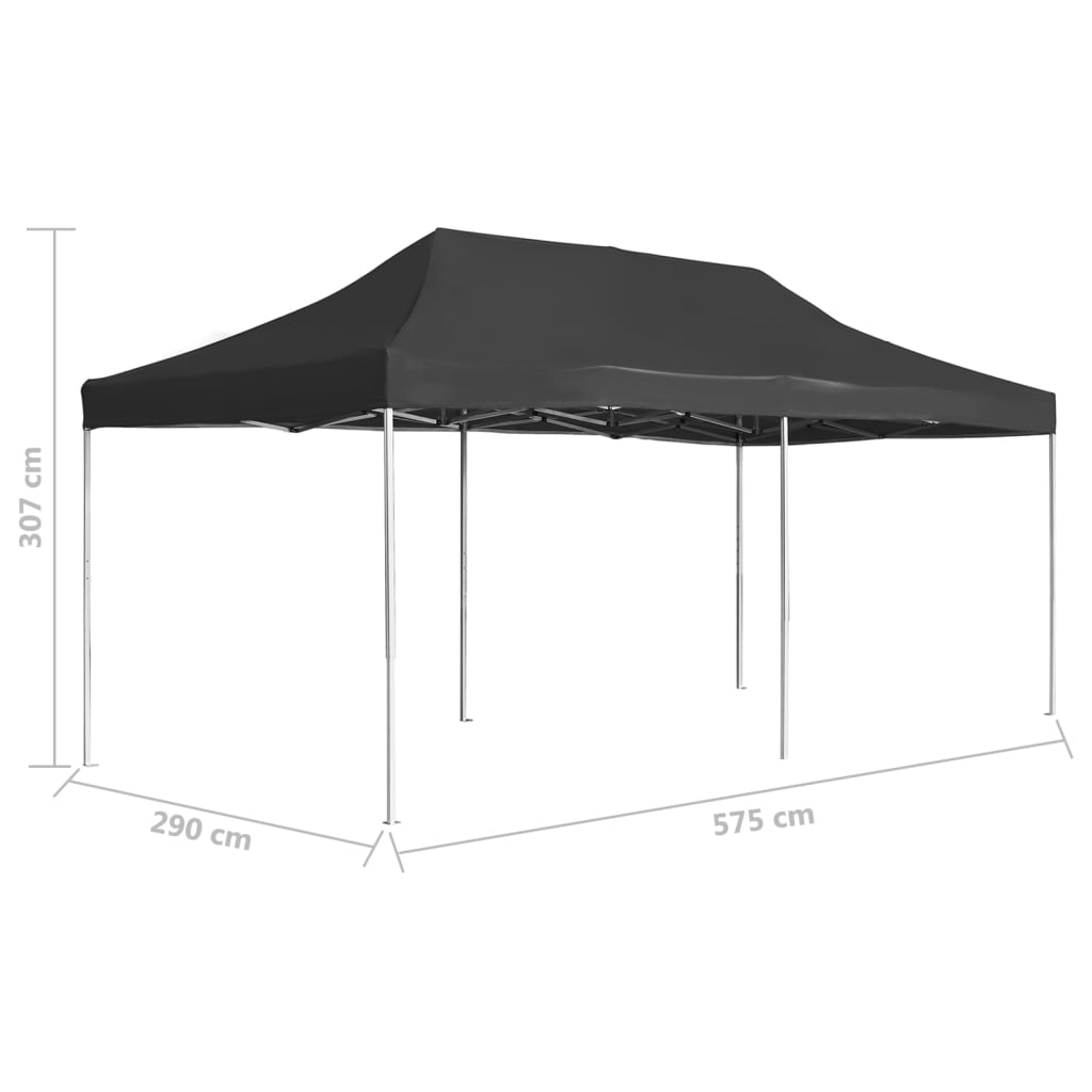 Cort de petrecere pliabil profesional, antracit, 6x3m, aluminiu GartenMobel Dekor