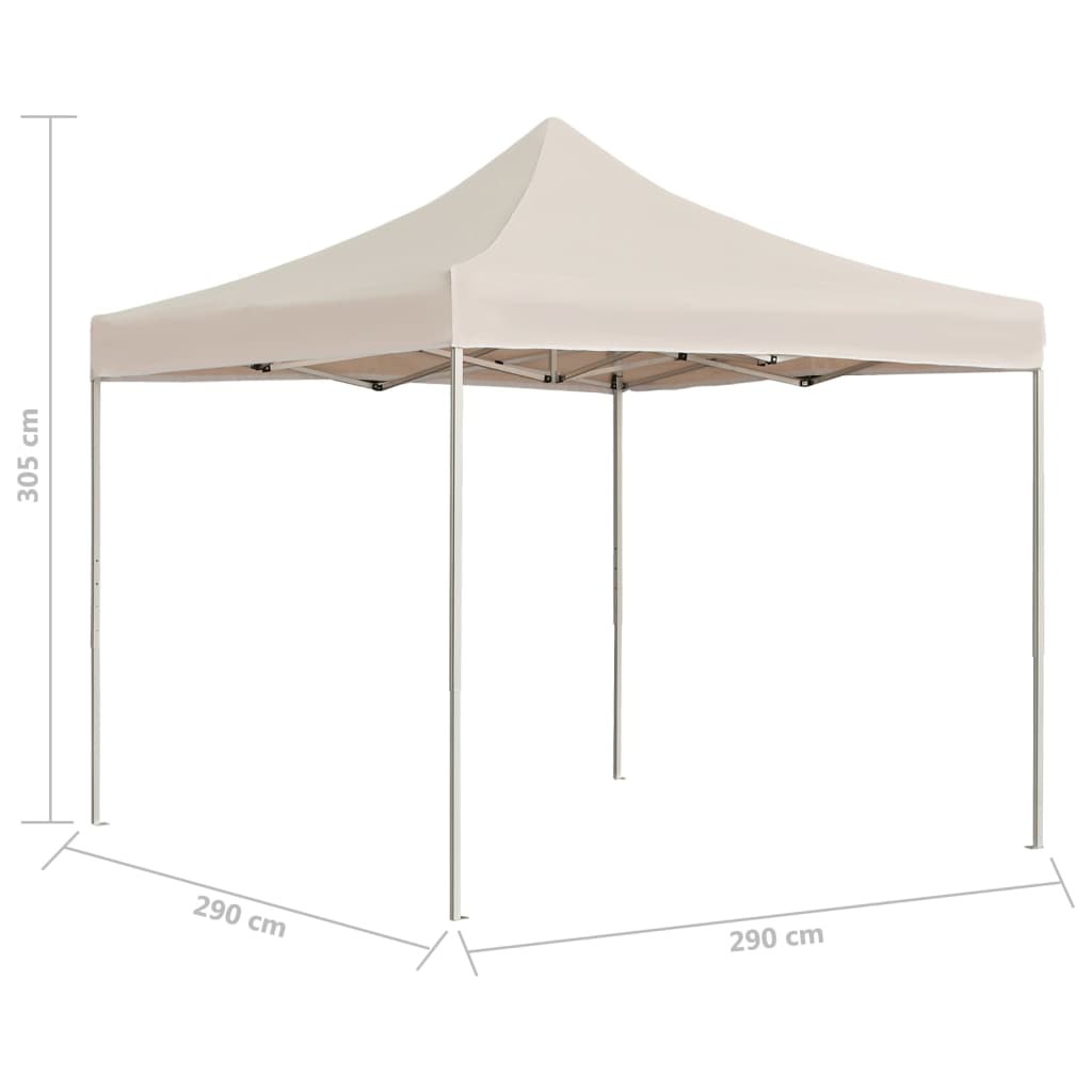 Cort de petrecere pliabil profesional, crem, 3 x 3 m, aluminiu GartenMobel Dekor