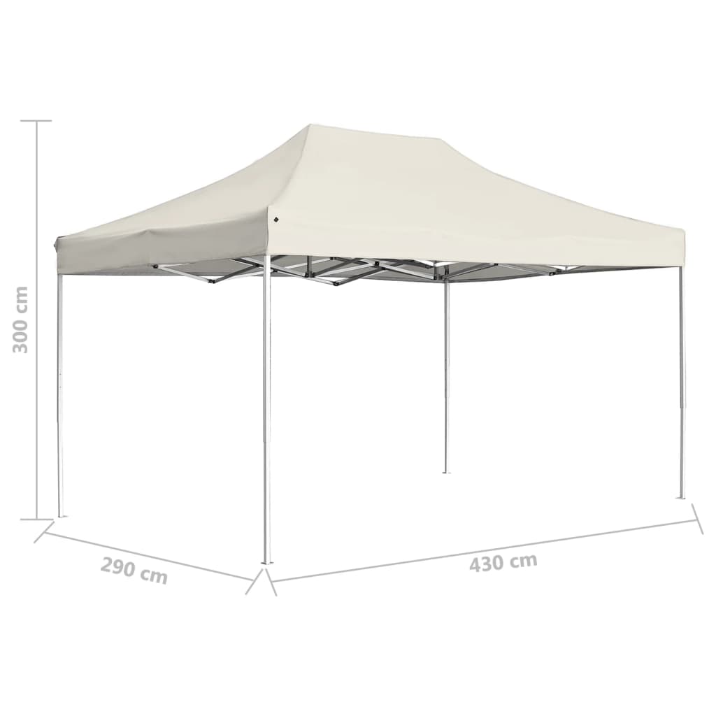 Cort de petrecere pliabil profesional, crem, 4,5x3 m, aluminiu GartenMobel Dekor