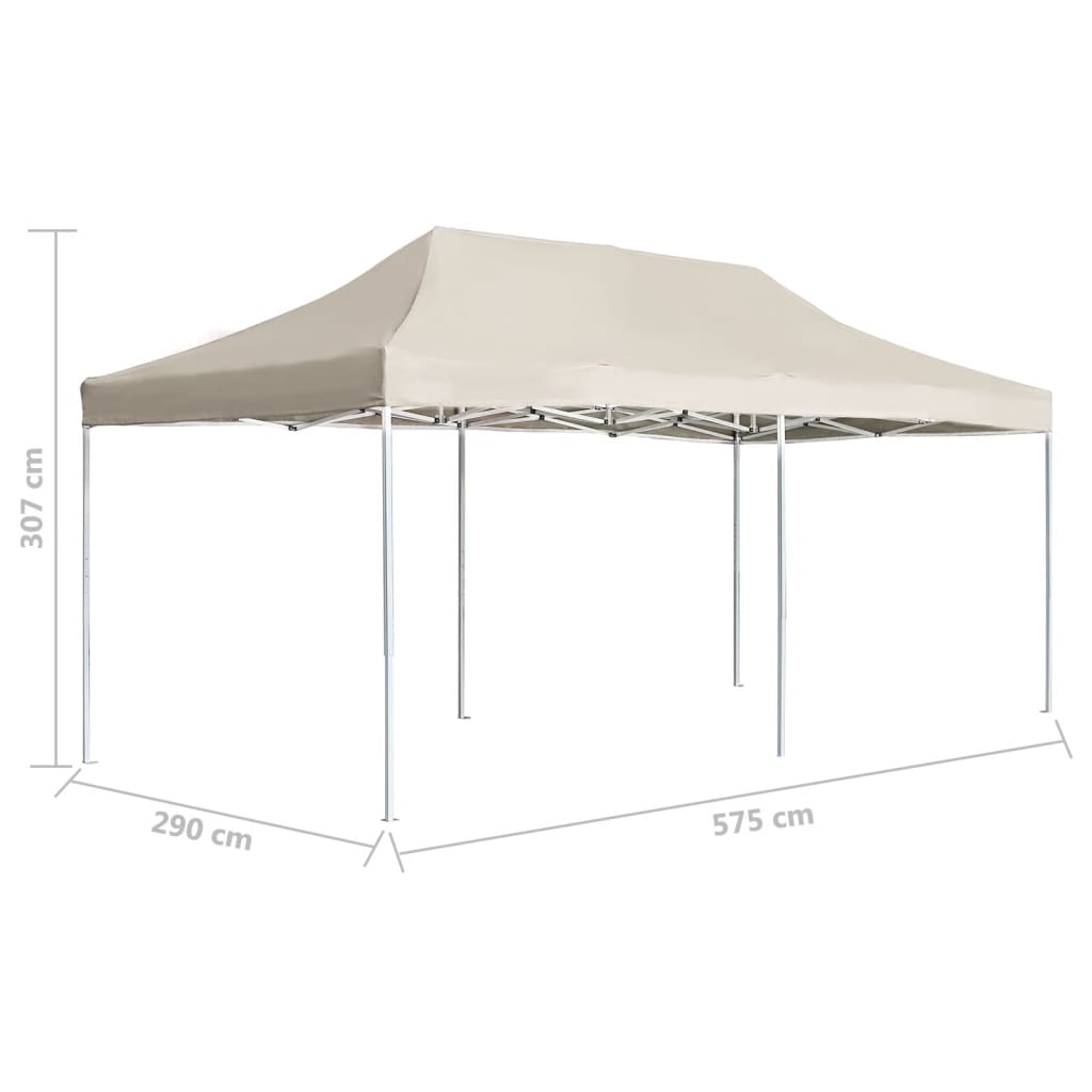 Cort de petrecere pliabil profesional, crem, 6 x 3 m, aluminiu GartenMobel Dekor