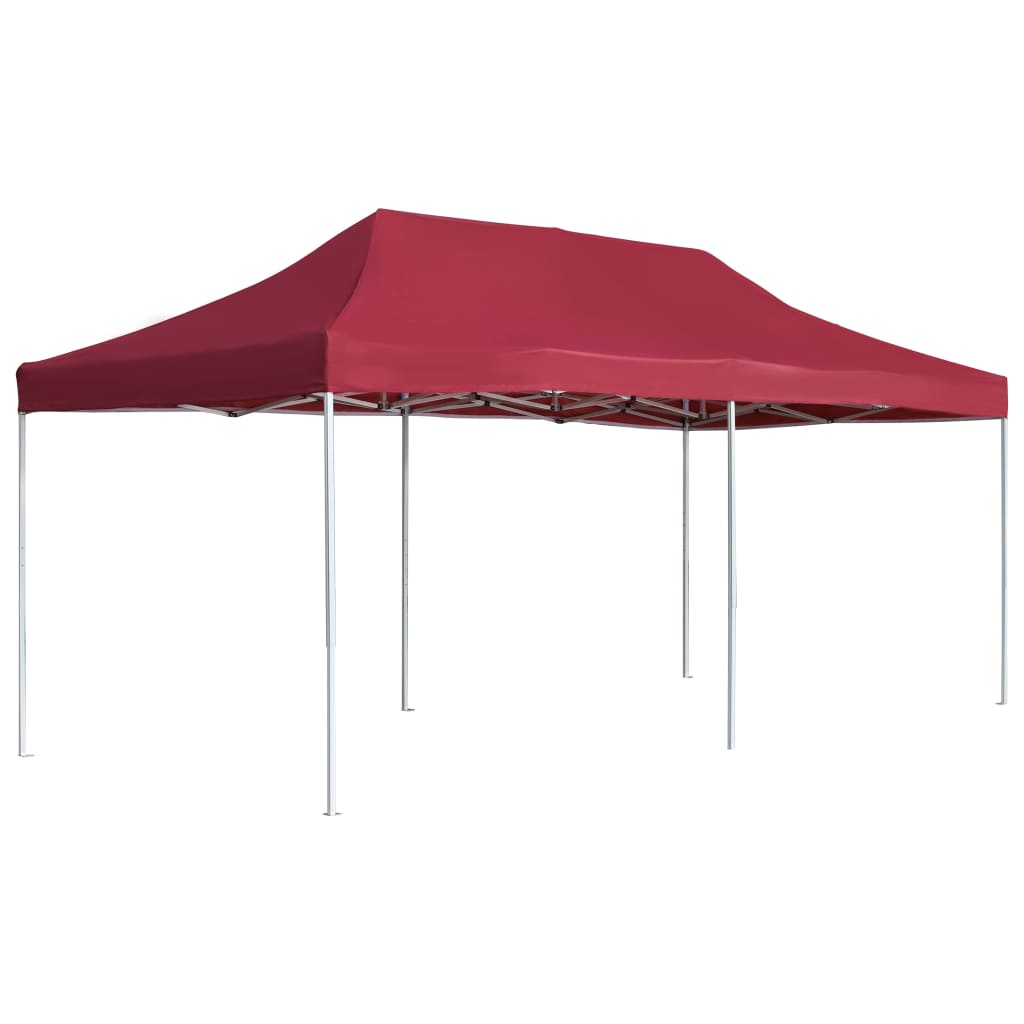 Cort de petrecere pliabil profesional, roșu vin, 6x3m, aluminiu GartenMobel Dekor
