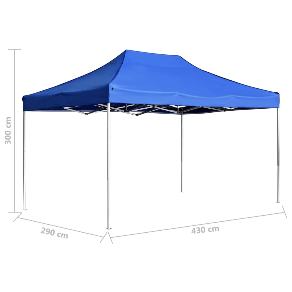 Cort de petrecere pliabil profesional albastru 4,5x3 m aluminiu GartenMobel Dekor