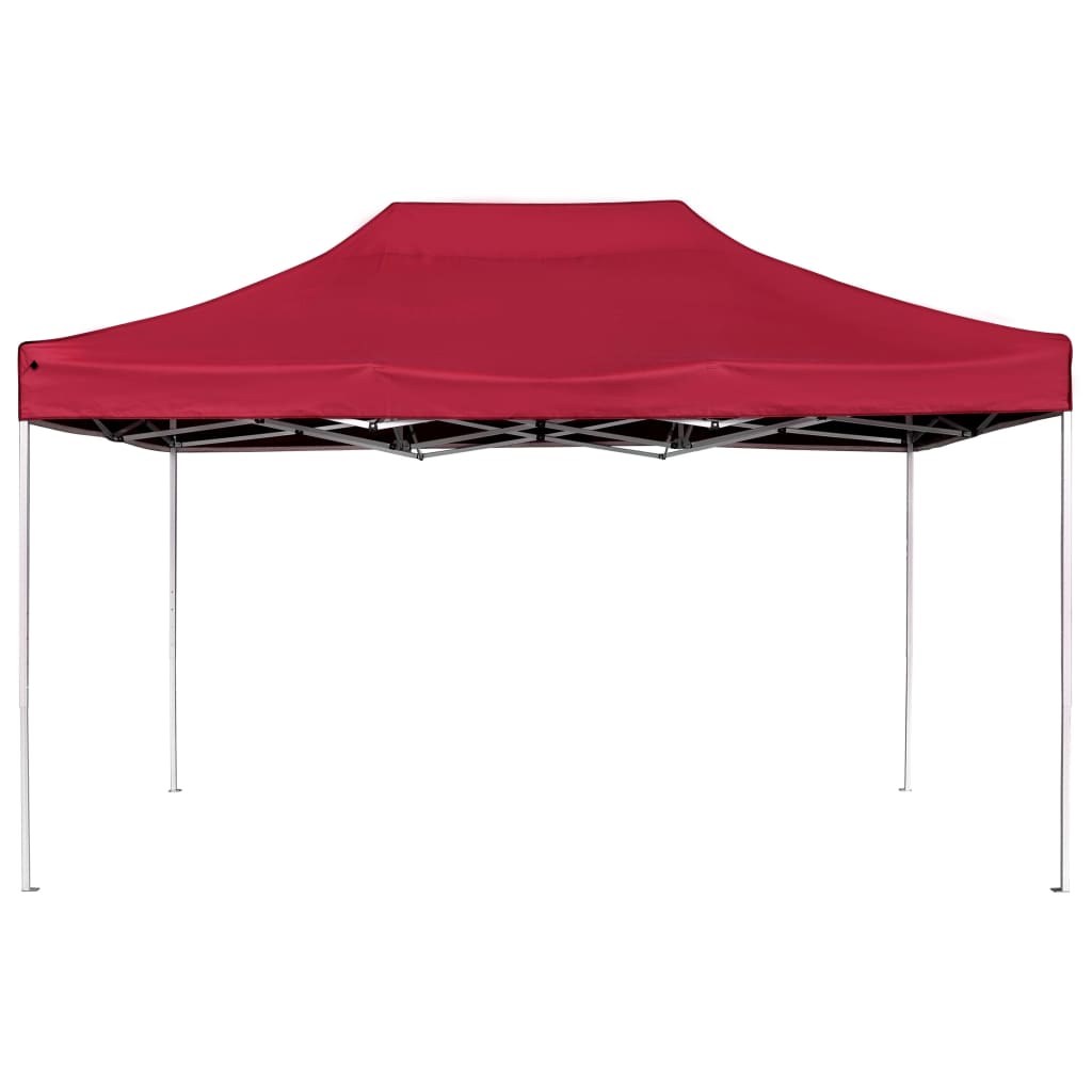 Cort de petrecere pliabil profesional roșu vin 4,5x3 m aluminiu GartenMobel Dekor