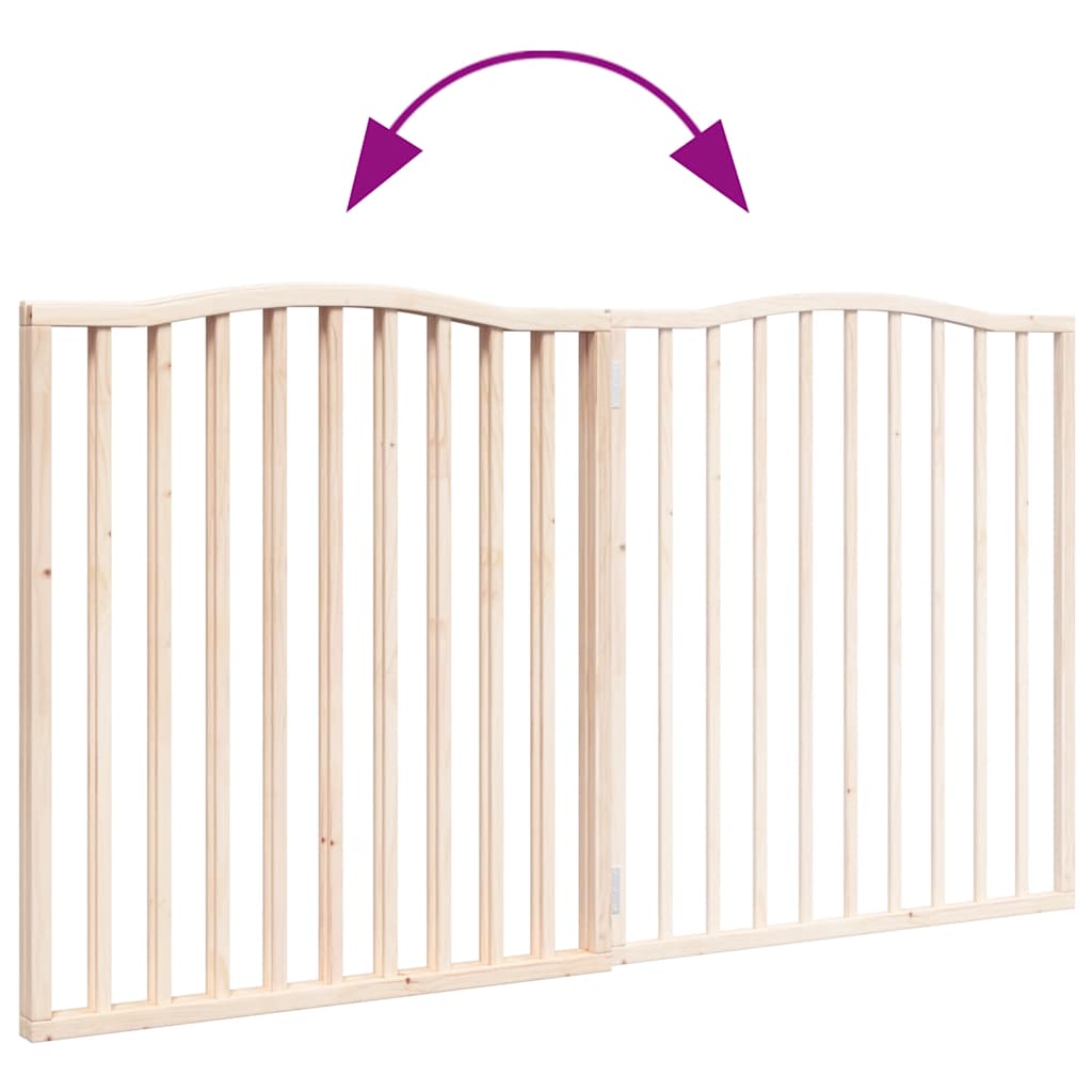 Poartă pentru câini pliabilă, 2 panouri, 160 cm, lemn de plop GartenMobel Dekor