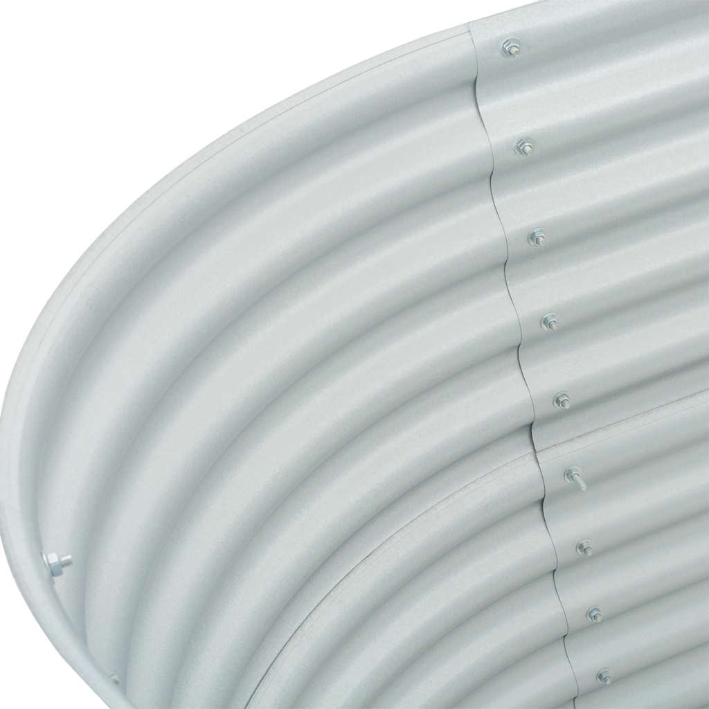 Strat înălțat de grădină, argintiu 160x80x81cm oțel galvanizat  GartenMobel Dekor