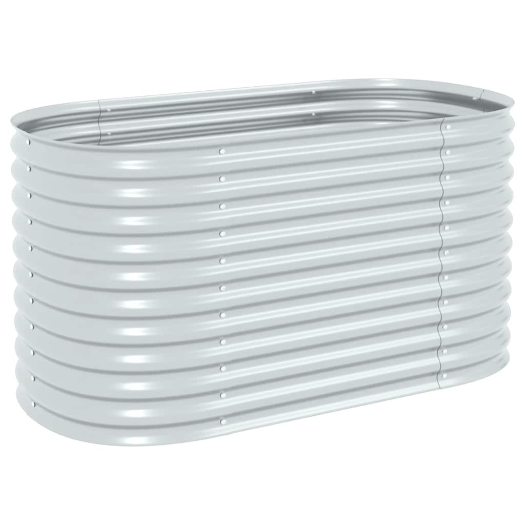 Strat înălțat de grădină, argintiu 160x80x81cm oțel galvanizat  GartenMobel Dekor