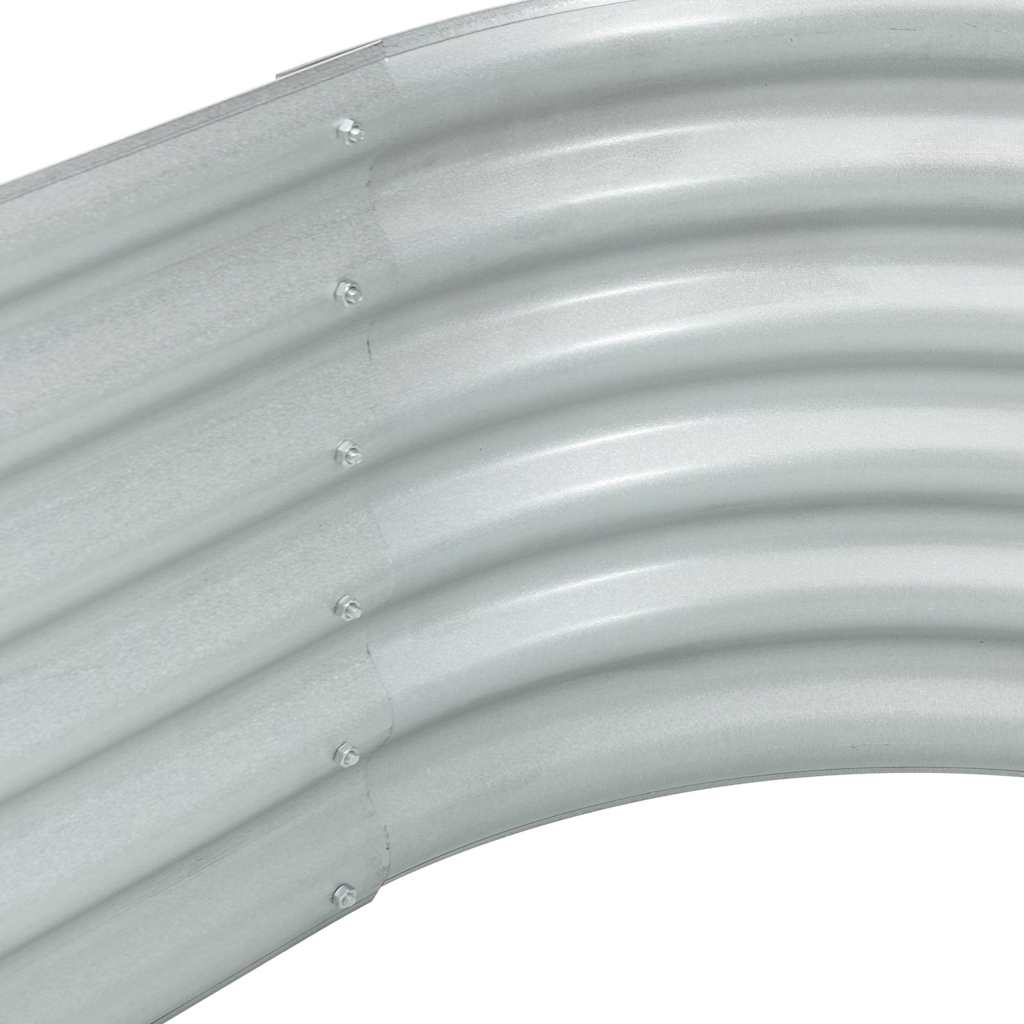 Strat înălțat de grădină, argintiu 320x80x44 cm oțel galvanizat GartenMobel Dekor