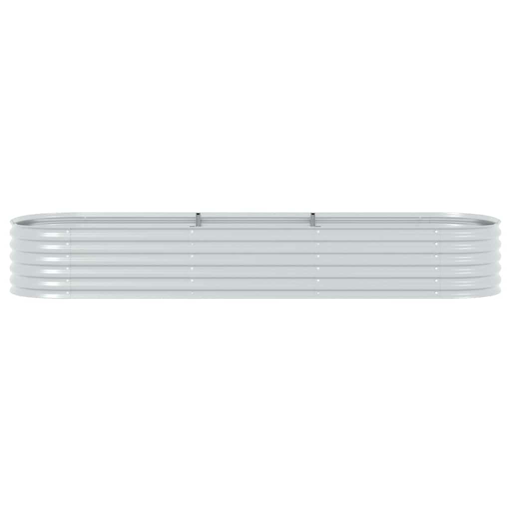 Strat înălțat de grădină, argintiu 320x80x44 cm oțel galvanizat GartenMobel Dekor