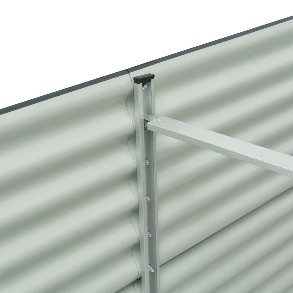 Strat înălțat de grădină, gri, 240x80x81 cm, oțel galvanizat  GartenMobel Dekor