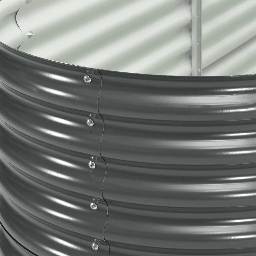 Strat înălțat de grădină, gri, 320 x 80 x 81 cm oțel galvanizat GartenMobel Dekor