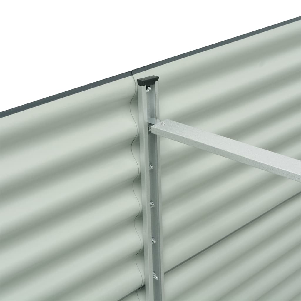 Strat înălțat de grădină, gri, 320 x 80 x 81 cm oțel galvanizat GartenMobel Dekor