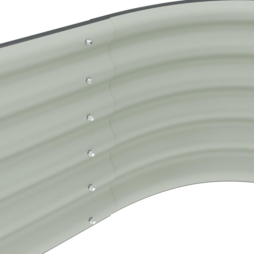 Strat înălțat de grădină, gri, 320x80x44 cm, oțel galvanizat GartenMobel Dekor