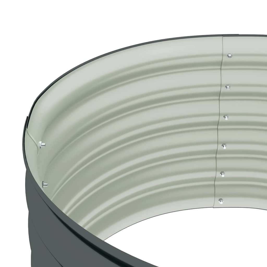 Strat înălțat de grădină, gri 80 x 80 x 44 cm, oțel galvanizat GartenMobel Dekor