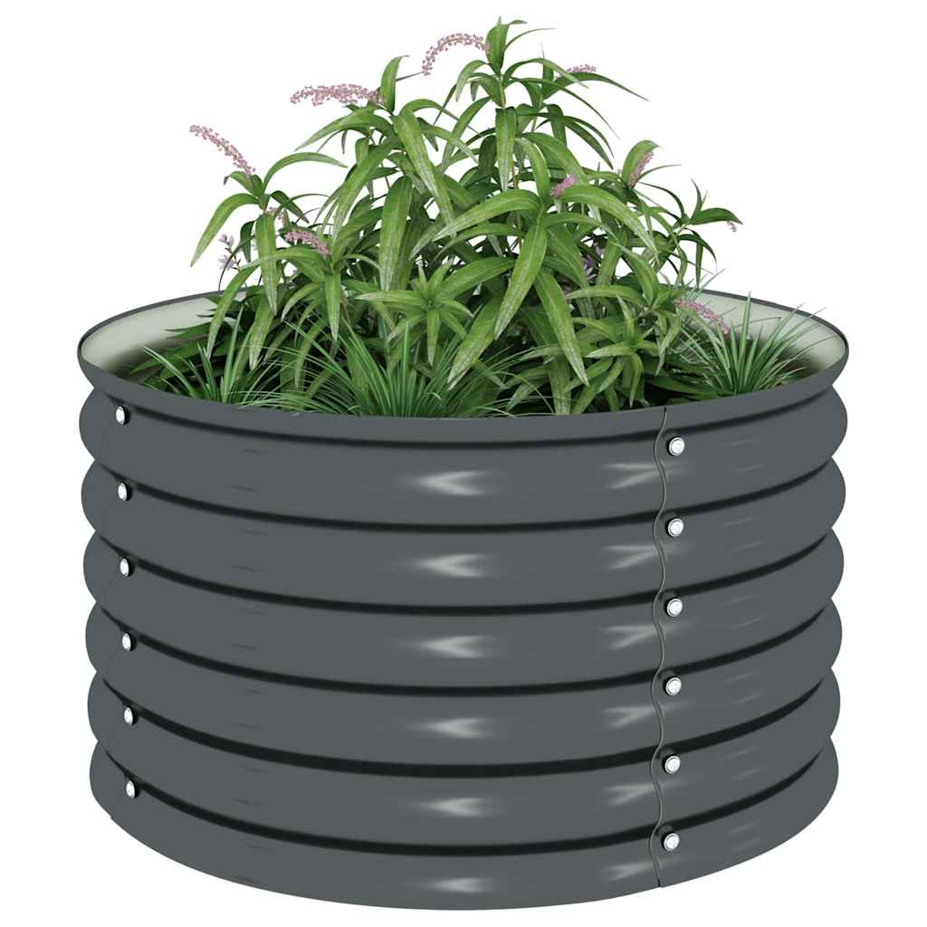 Strat înălțat de grădină, gri 80 x 80 x 44 cm, oțel galvanizat GartenMobel Dekor