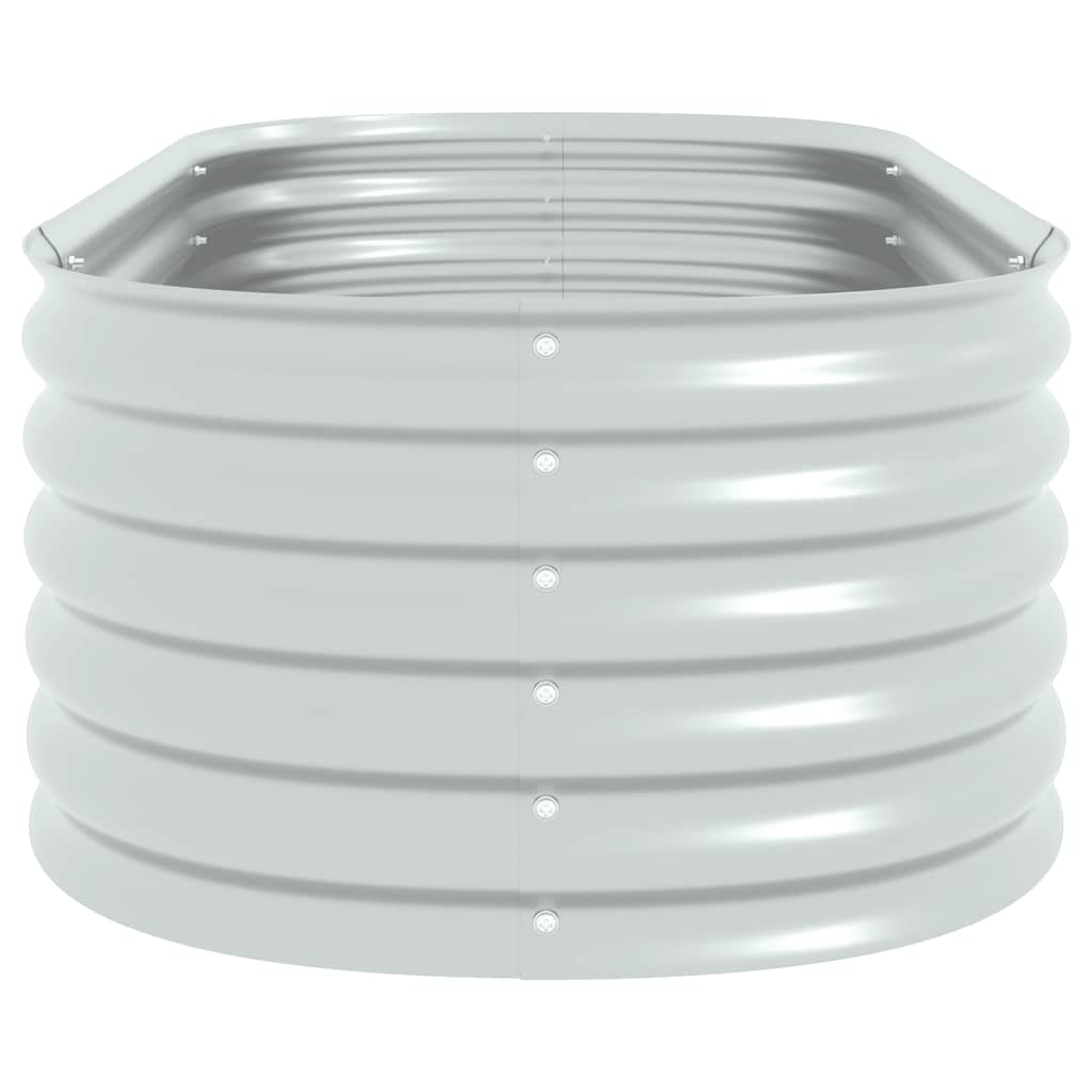 Strat înălțat de grădină argintiu 160x80x44 cm oțel galvanizat GartenMobel Dekor