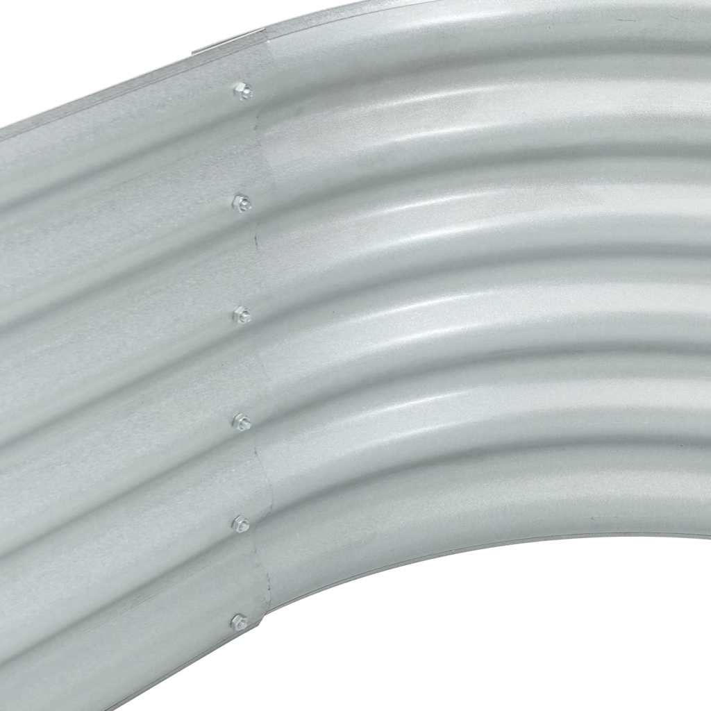 Strat înălțat de grădină argintiu 240x80x44 cm oțel galvanizat GartenMobel Dekor