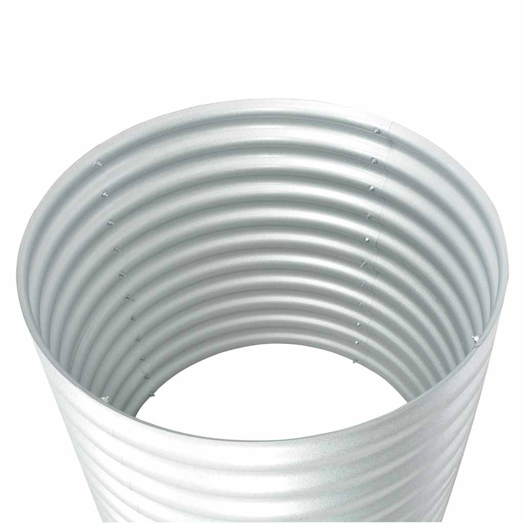 Strat înălțat de grădină argintiu 80x80x81 cm oțel galvanizat GartenMobel Dekor