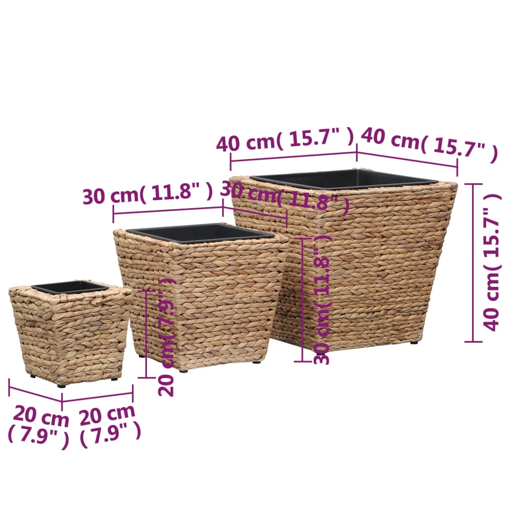 Straturi înălțate, 3 buc., zambilă de apă GartenMobel Dekor