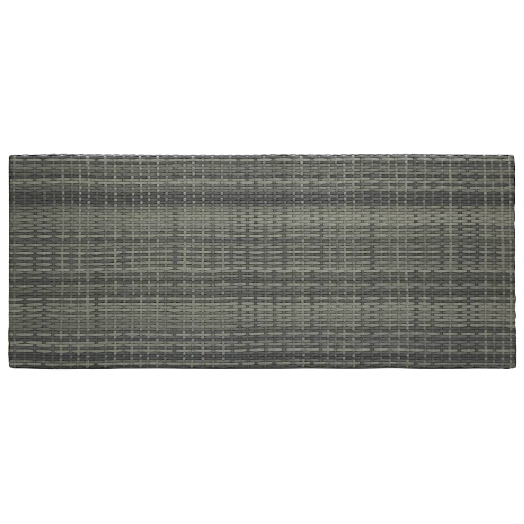 Masă de bar de grădină, gri, 140,5 x 60,5 x 110,5 cm, poliratan GartenMobel Dekor
