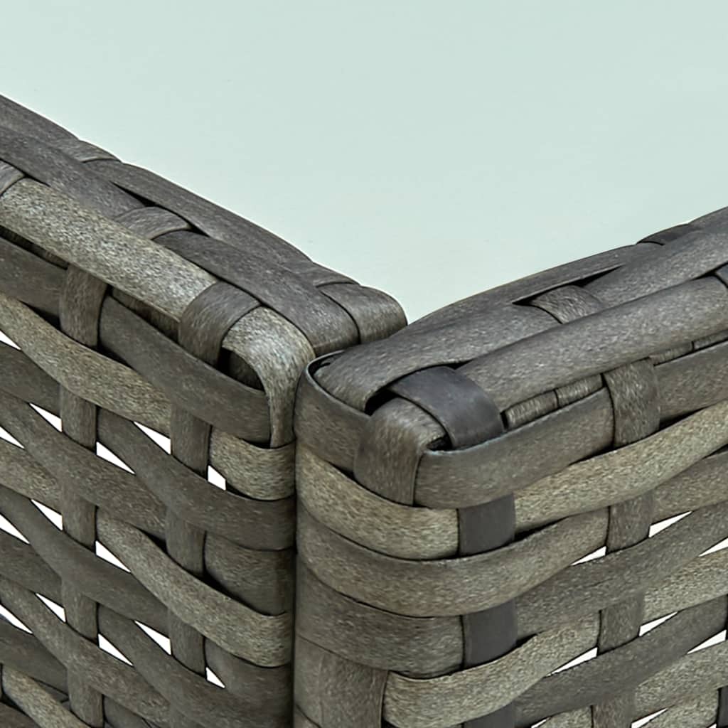 Set mobilier de grădină cu perne, 4 piese, gri, poliratan GartenMobel Dekor