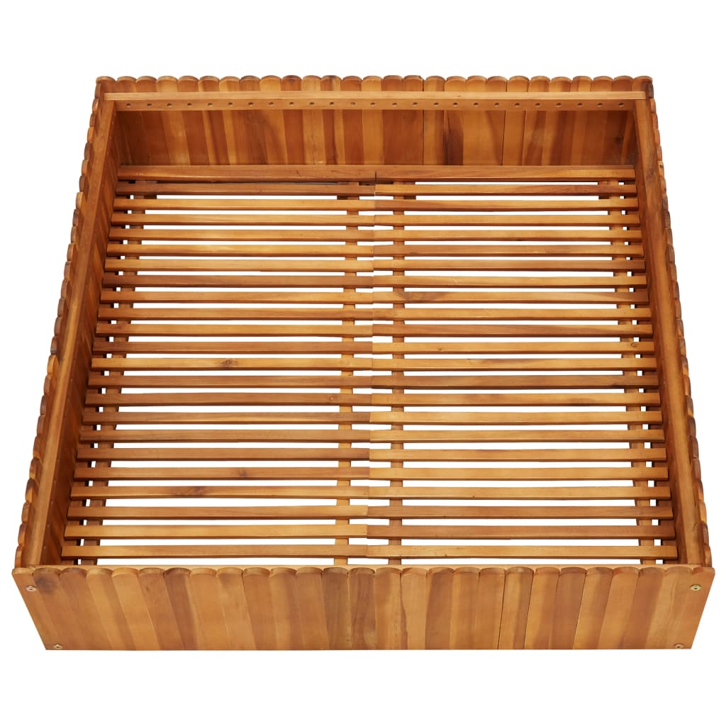 Strat înălțat de grădină, 100x100x25 cm, lemn masiv de acacia GartenMobel Dekor