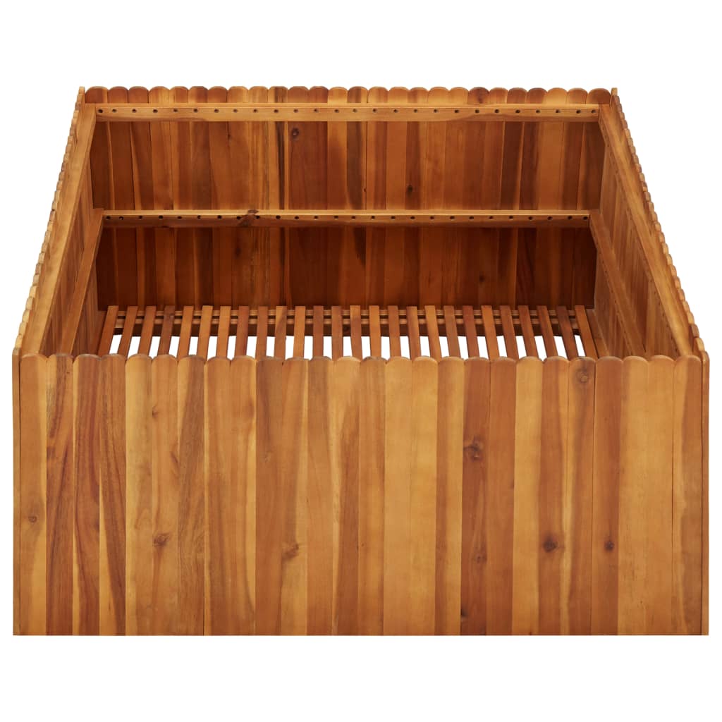Strat înălțat de grădină, 100x100x50 cm, lemn masiv de acacia GartenMobel Dekor