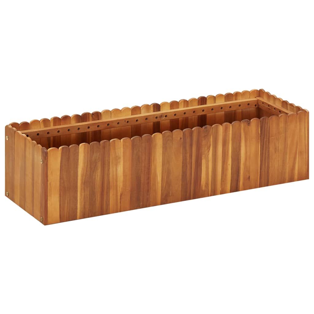 Strat înălțat de grădină, 100x30x25 cm, lemn masiv de acacia GartenMobel Dekor