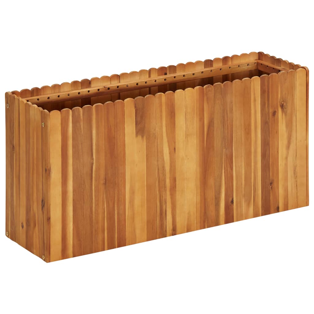 Strat înălțat de grădină, 100x30x50 cm, lemn masiv de acacia GartenMobel Dekor