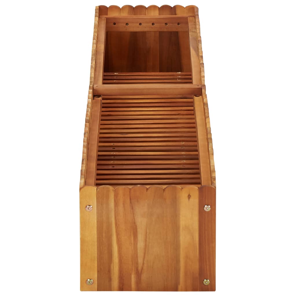 Strat înălțat de grădină, 150x30x25 cm, lemn masiv de acacia GartenMobel Dekor