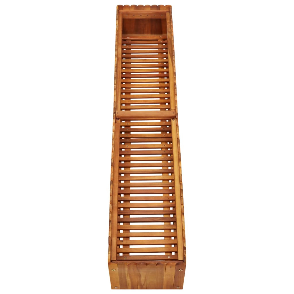 Strat înălțat de grădină, 150x30x25 cm, lemn masiv de acacia GartenMobel Dekor