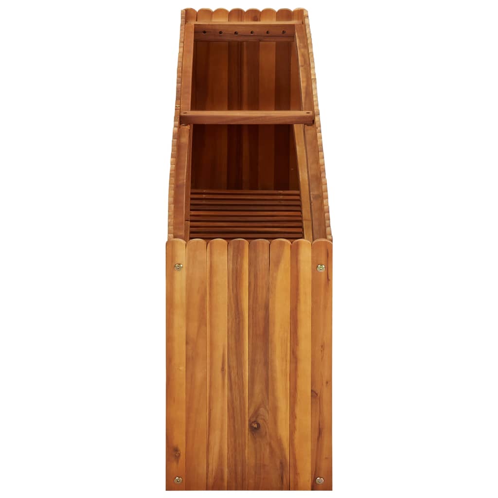 Strat înălțat de grădină, 150x30x50 cm, lemn masiv de acacia GartenMobel Dekor