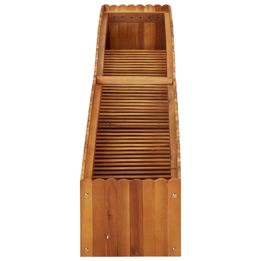 Strat înălțat de grădină, 200x30x25 cm, lemn masiv de acacia GartenMobel Dekor