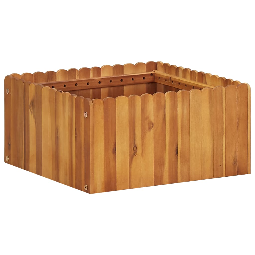 Strat înălțat de grădină, 50 x 50 x 25 cm, lemn masiv de acacia GartenMobel Dekor