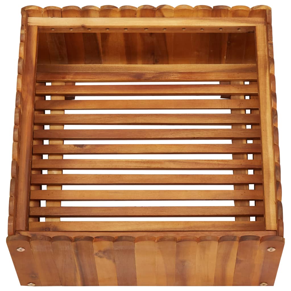 Strat înălțat de grădină, 50 x 50 x 25 cm, lemn masiv de acacia GartenMobel Dekor
