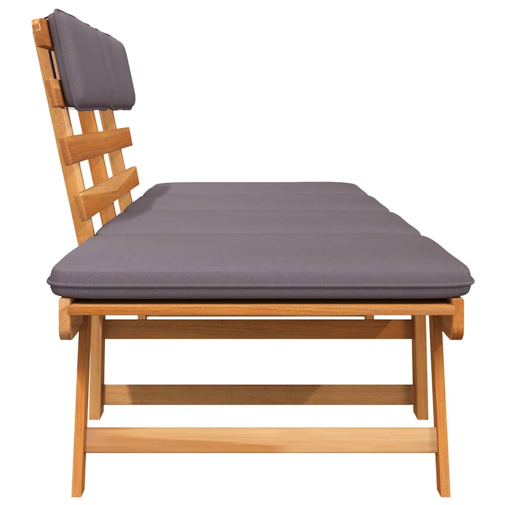 Bancă de grădină cu perne 2-în-1, 190 cm, lemn masiv de acacia GartenMobel Dekor