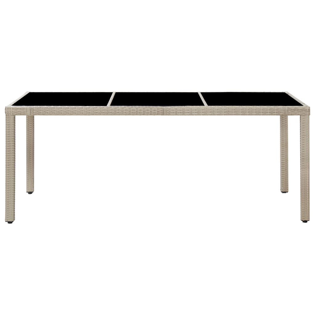 Set mobilier de exterior cu perne, 9 piese, bej, poliratan GartenMobel Dekor