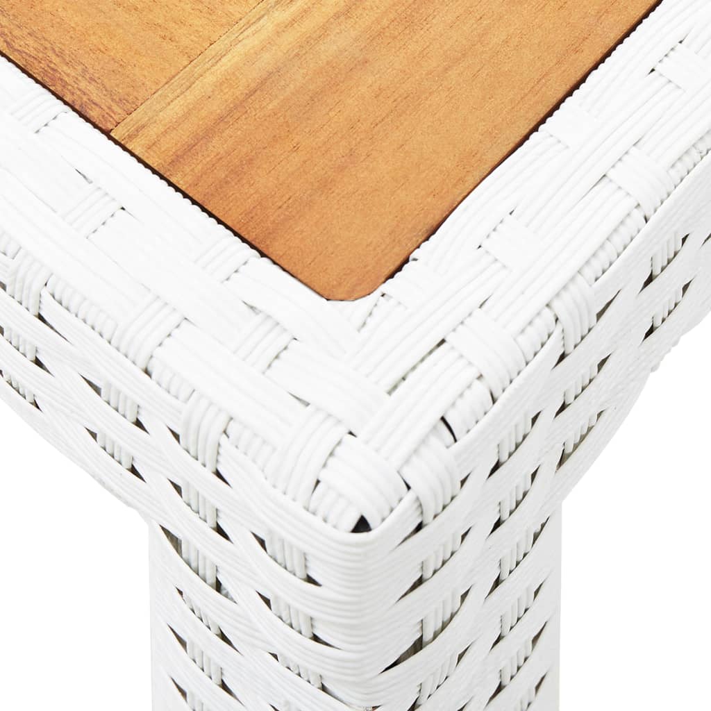 Set mobilier de grădină, 5 piese, alb, poliratan GartenMobel Dekor