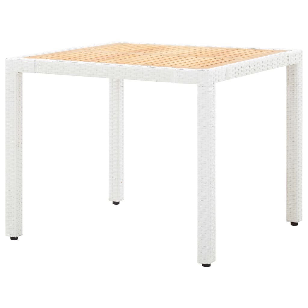 Set mobilier de grădină, 5 piese, alb, poliratan GartenMobel Dekor