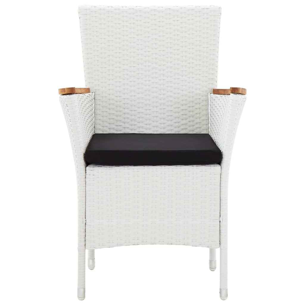 Set mobilier de grădină, 5 piese, alb, poliratan GartenMobel Dekor