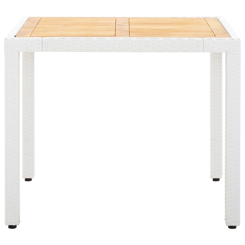 Set mobilier de grădină, 5 piese, alb, poliratan GartenMobel Dekor