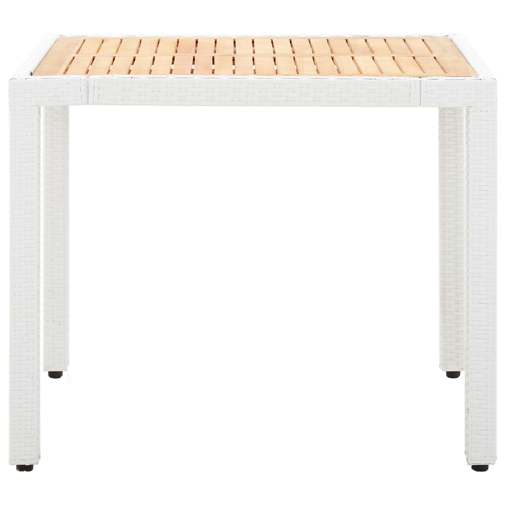 Set mobilier de grădină, 5 piese, alb, poliratan GartenMobel Dekor