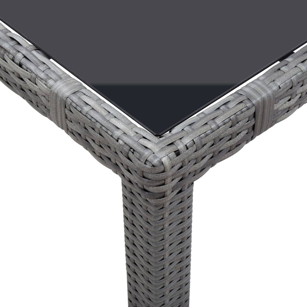 Set mobilier de grădină, 9 piese, gri, poliratan GartenMobel Dekor