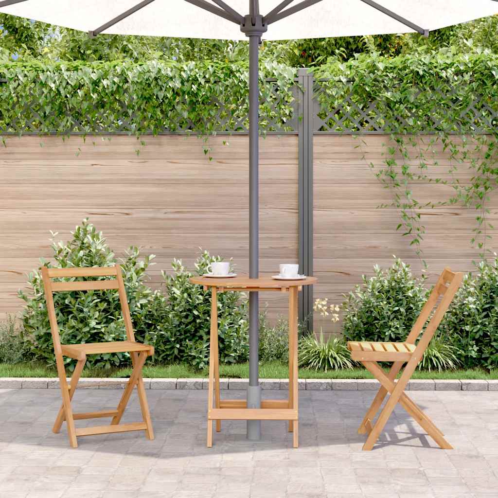 Masă de grădină pliabilă, 60 x 75 cm, lemn masiv de acacia GartenMobel Dekor