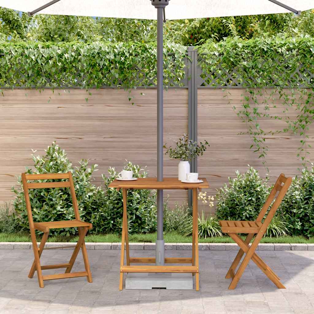 Masă de grădină pliabilă, 70 x 70 x 75 cm, lemn masiv de acacia GartenMobel Dekor