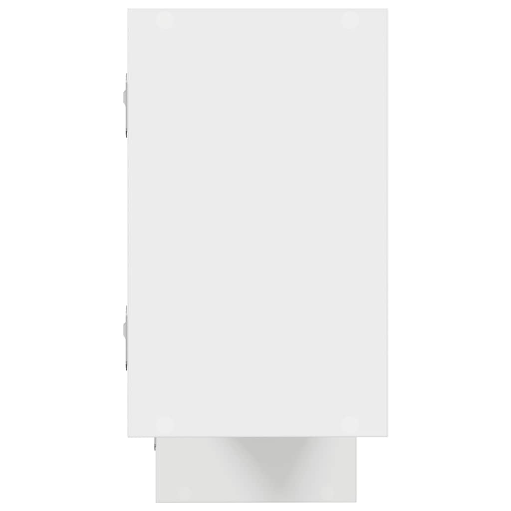 Raft cubic de perete cu 5 compartimente alb lemn prelucrat GartenMobel Dekor