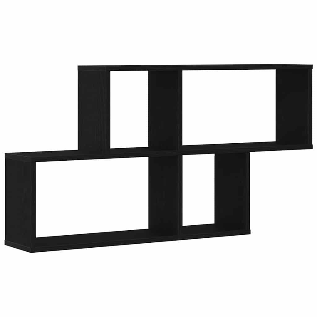 Raft de perete Stejar negru 76 x 15 x 53 cm Lemn compozit GartenMobel Dekor