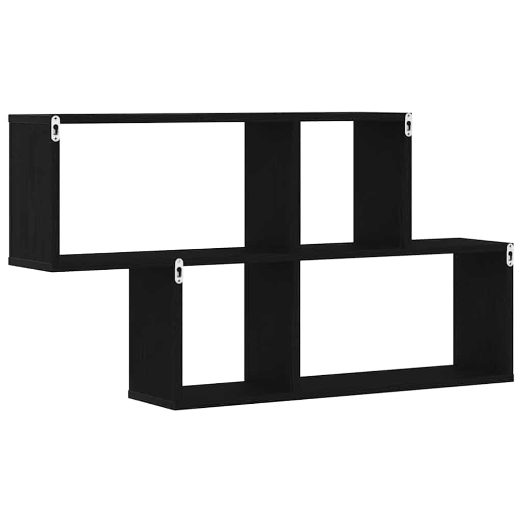 Raft de perete Stejar negru 76 x 15 x 53 cm Lemn compozit GartenMobel Dekor