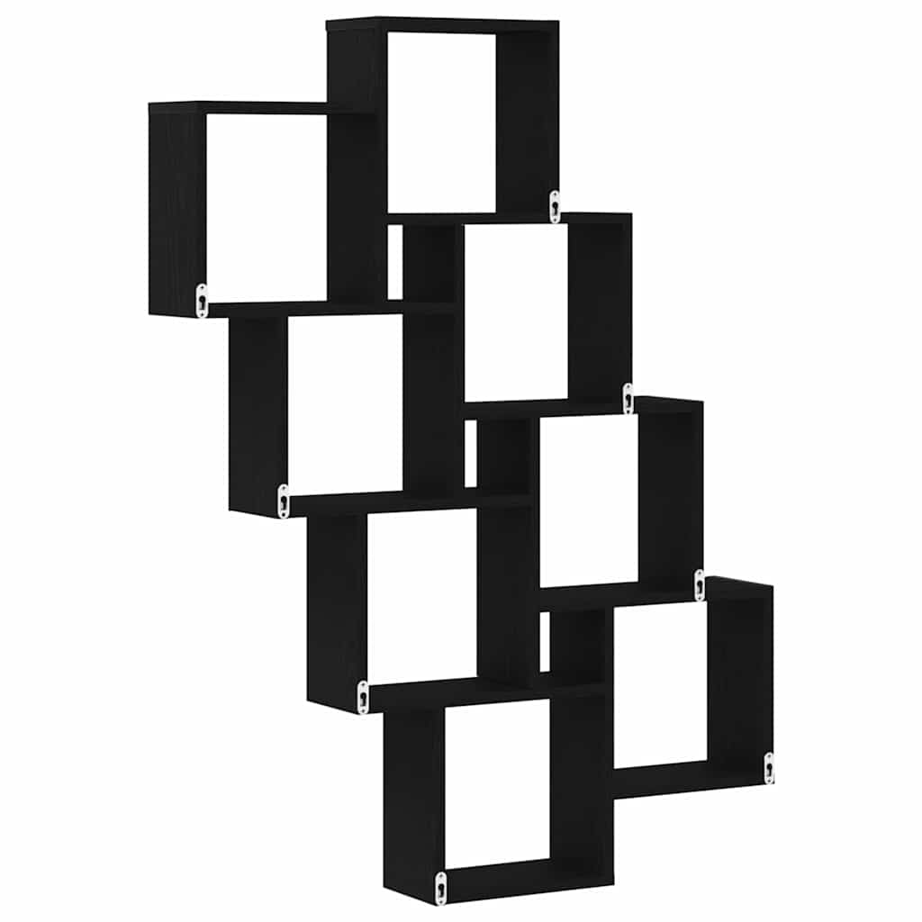 Raft de perete Stejar negru 90 x 15 x 119.5 cm Lemn compozit GartenMobel Dekor