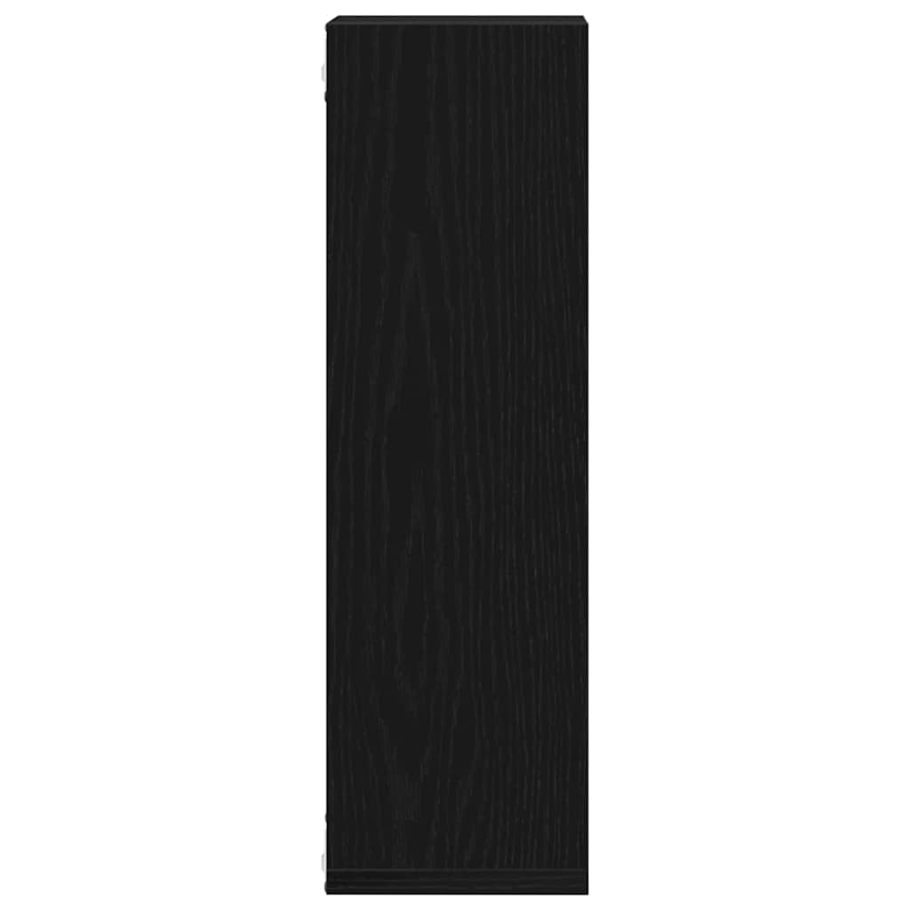 Șemele de perete cu raft 2 pcs Stejar negru 50 x 15 x 85 cm GartenMobel Dekor